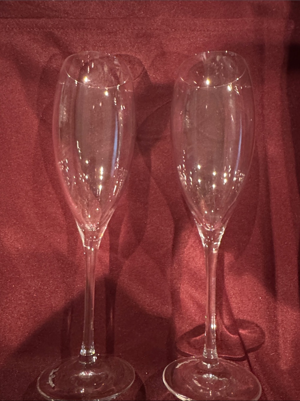 Dom Perignon Clear Champagne Flutes - Set of 2